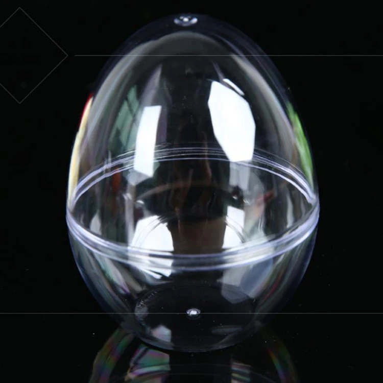 Personalized Clear Transparent Plastic Easter Egg Easter Gifts Bunny Standing Eggs Shaped Bauble Candy Box