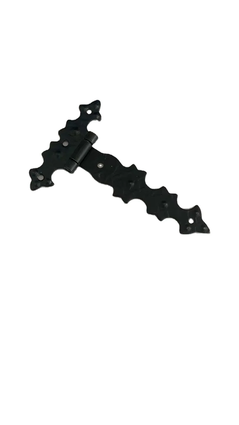 Furniture Hardware High Quality Black Steel Small Decorative Gate Hinge Tee Hinge