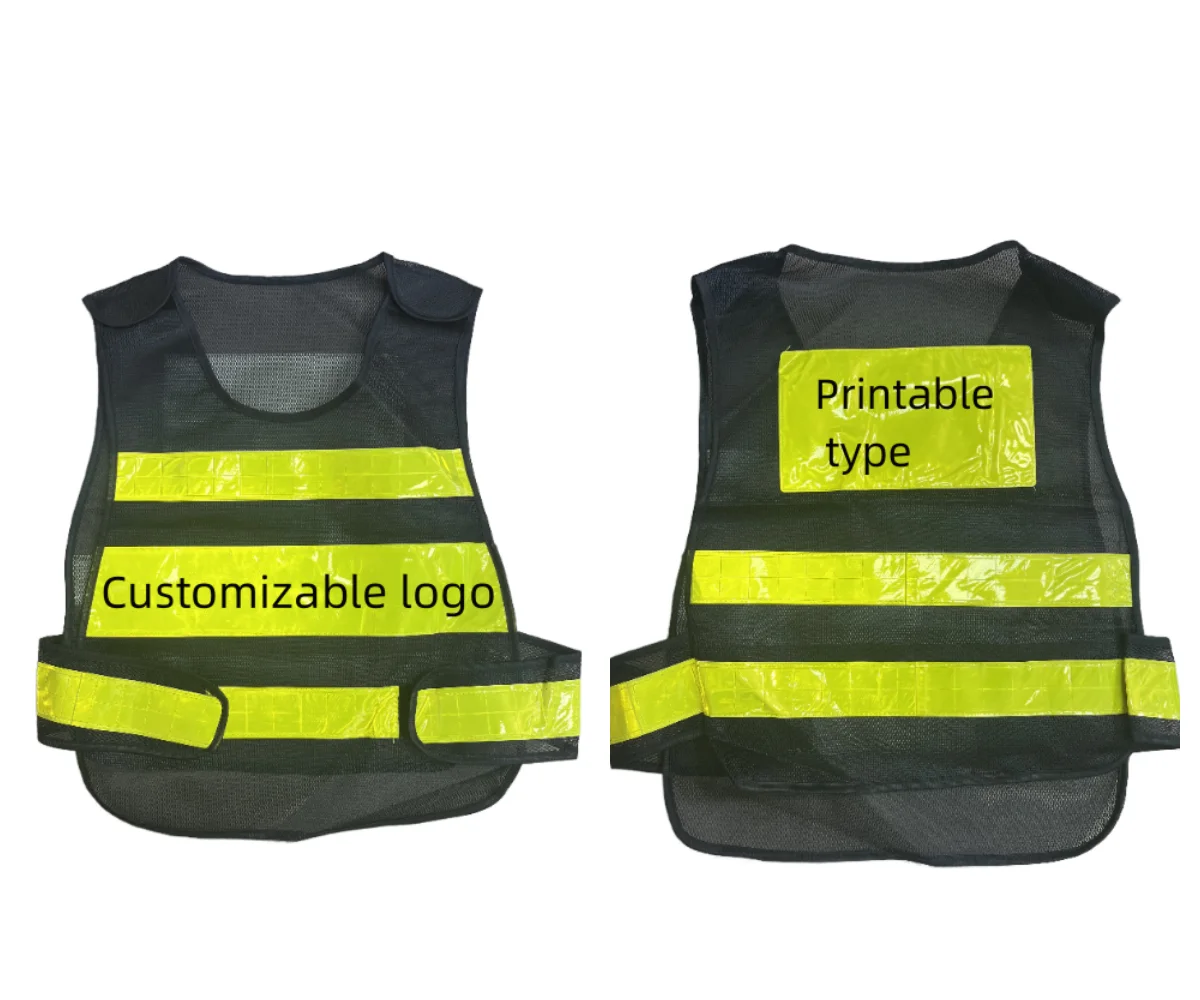 Customized Mesh Lattice Reflective Safety Vest for Night Traffic Patrol with Logo Printing