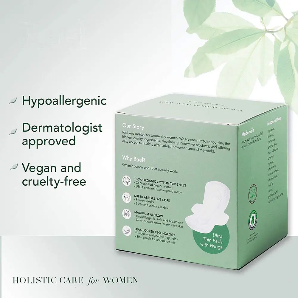 Custom Sanitary Napkin Organic Cotton Cover Pads Ladies Feminine Comfortable Sanitary Pads