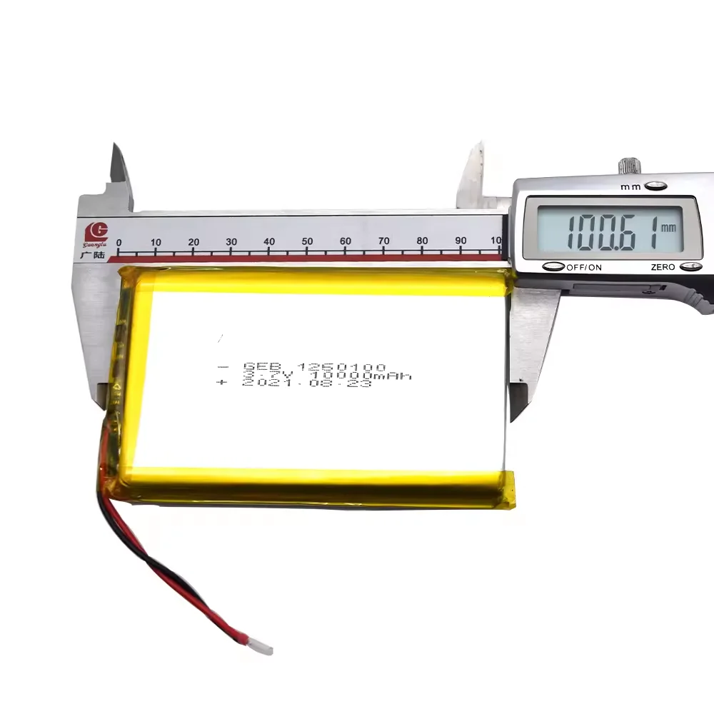 GEB Rechargeable 1260100 polymer lithium battery 3.7v 10000mah High capacity Rechargeable Mobile Power Cells