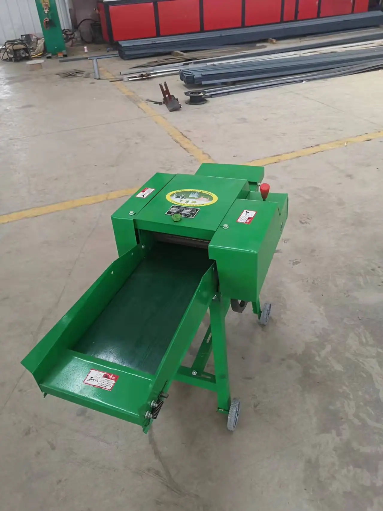 WEIYAN WY-9ZT-0.4 Fodder Forage Mini Chaff Cutter Poultry Animal Cattle Feed Making Silage Chopper With Conveyor Belt Design