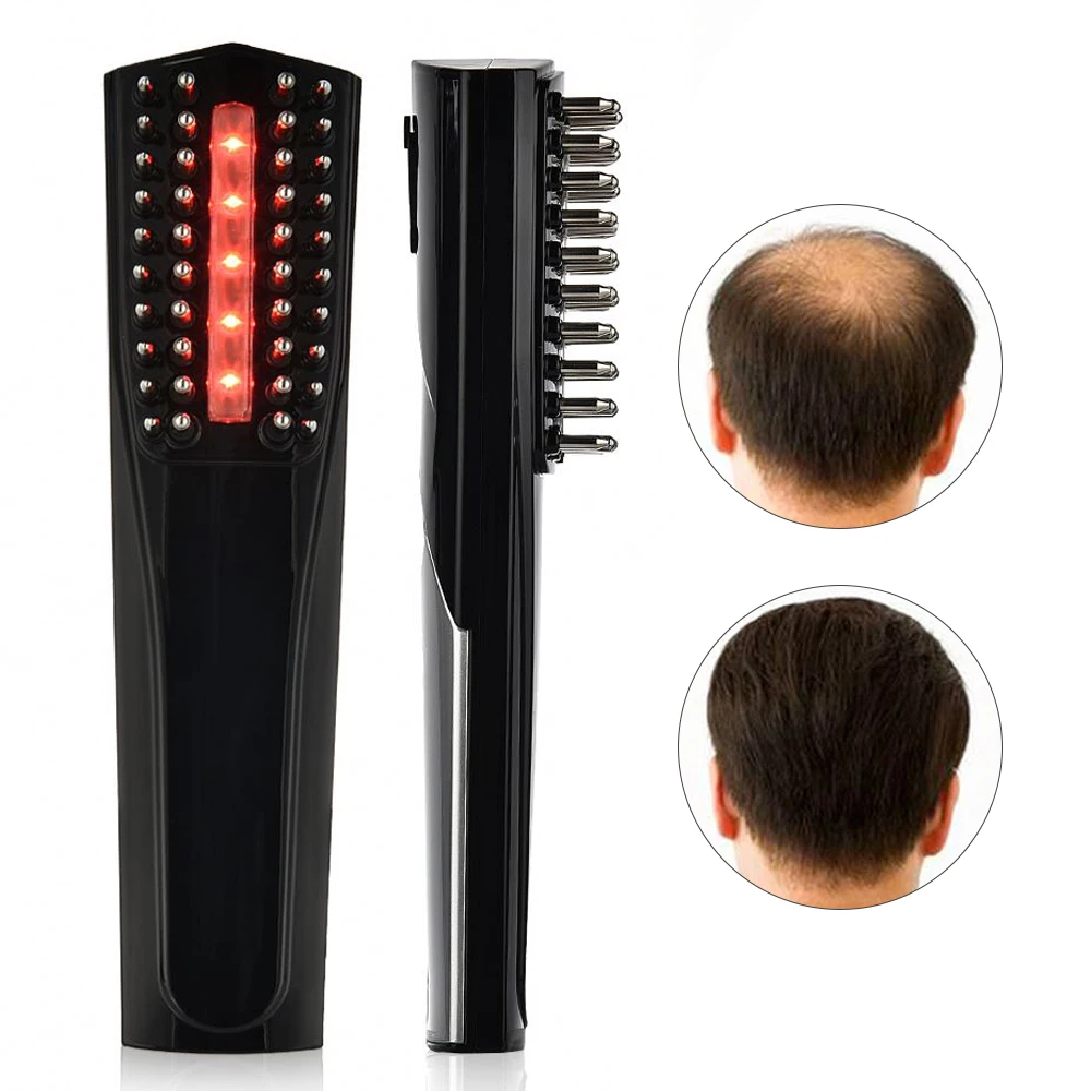  Stainless Led Infrared Light Therapy Scalp Massage Hair Care Regrowth Laser