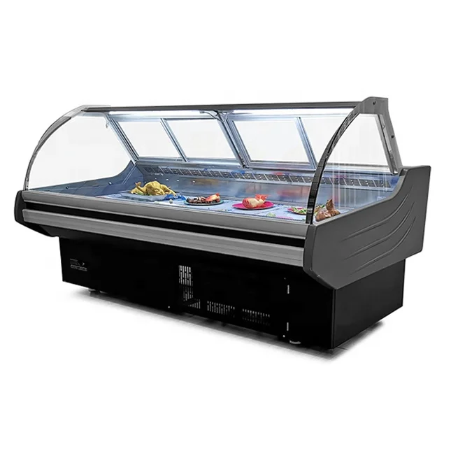 Green Health deli case refrigerator commercial fridge display meat dishes snack food