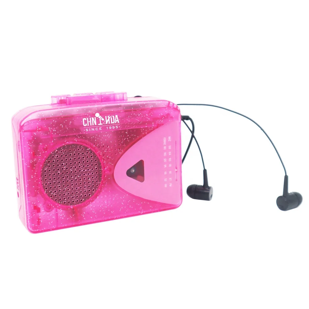 transparent cassette recorder Player fashion Recorder Player with am fm radio clear walkman player