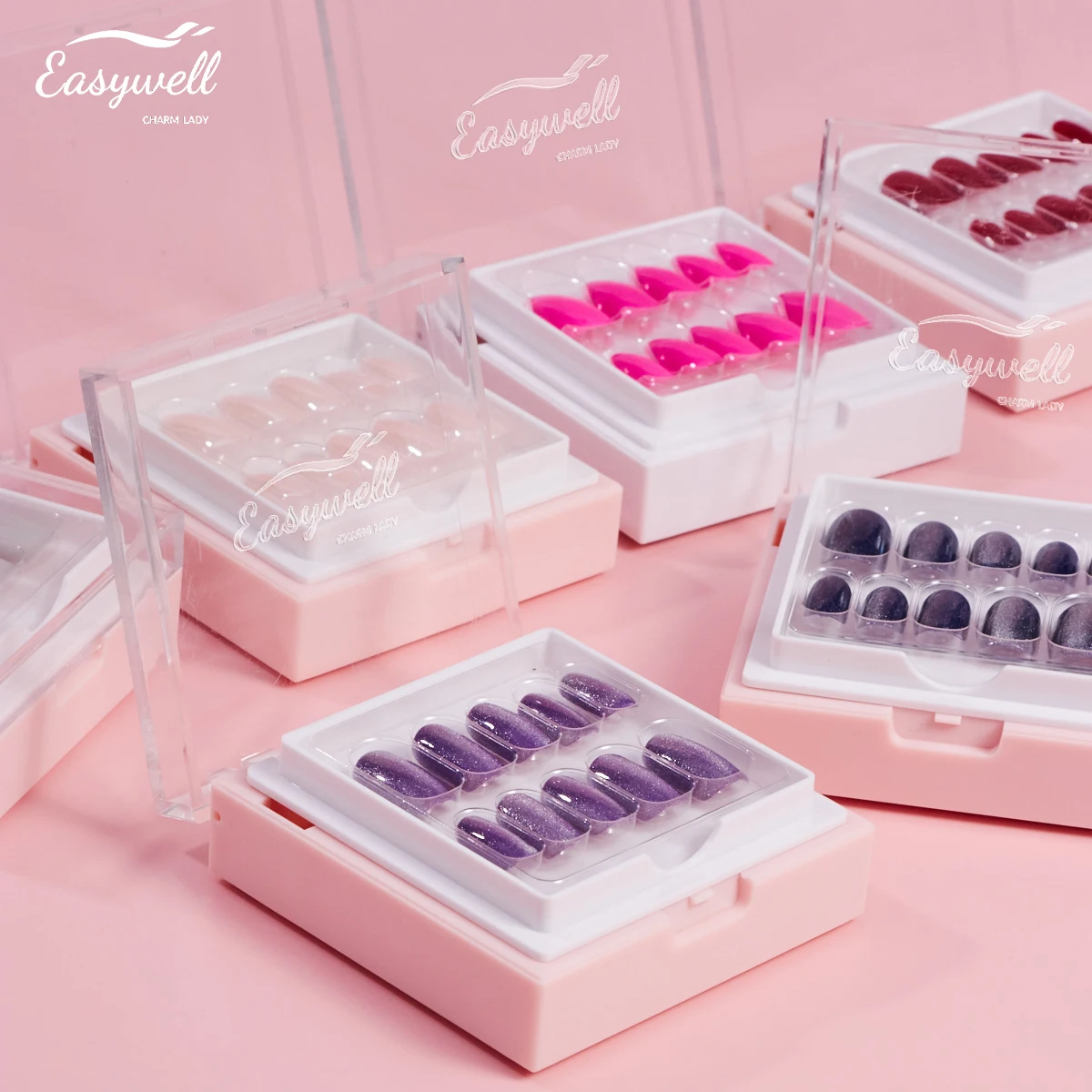 New fashion round fake-nails custom private label false nails Easywell design nail supplier