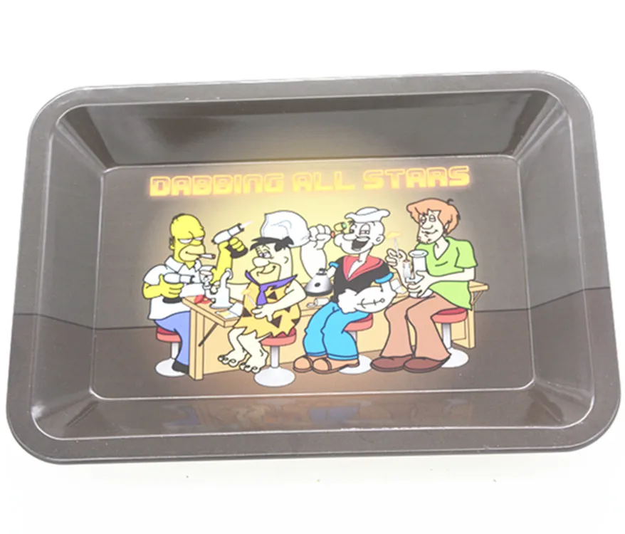 Metal Tobacco Rolling Tray  Smoking serving trays rolling cigarette service tin tray