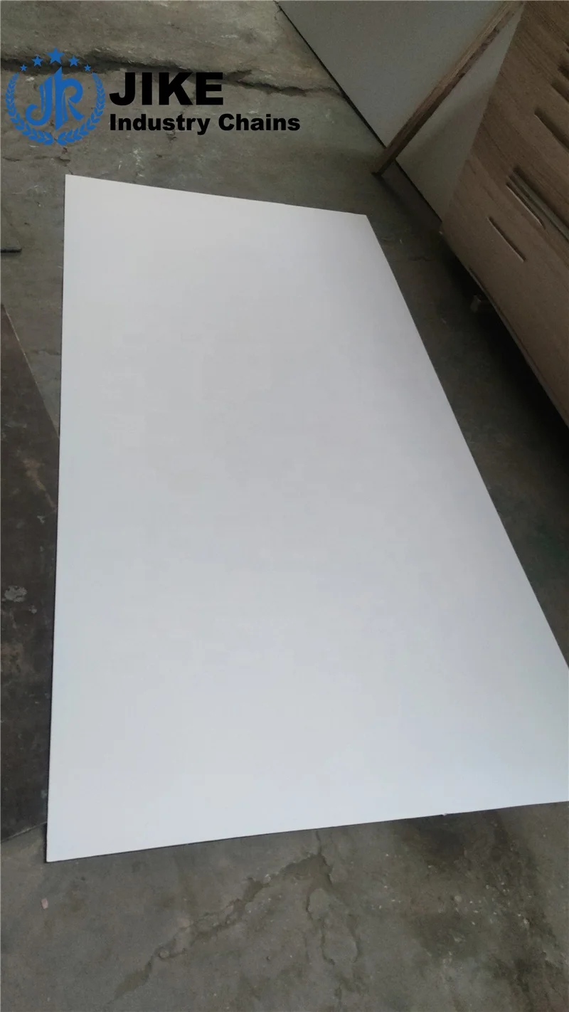 5mm one side white woodgrain laminated melamine mdf plywood backing board for furniture