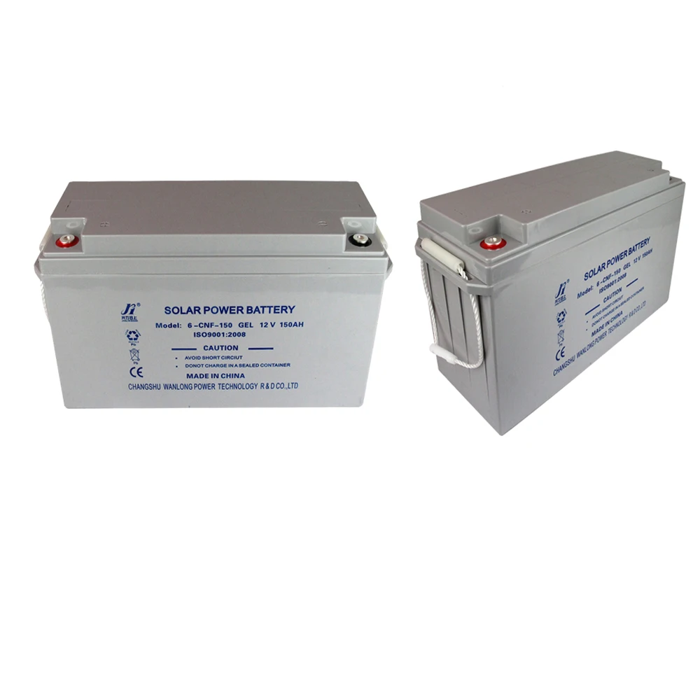 Wanlong Power 12 volt lead carbon battery 12V 150ah maintenance free deep cycle sealed lead acid gel solar battery