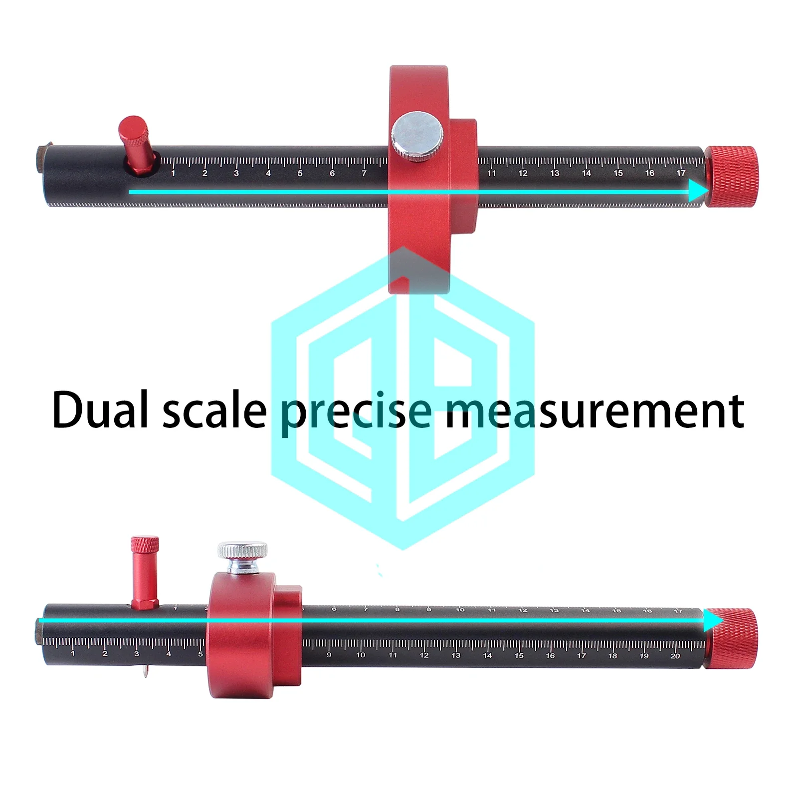 Woodworking European Style Scriber with Embed Pen Tip, Wheel Marking Gauge Carpentry Parallel Line Drawing Mortise Scribe Tool