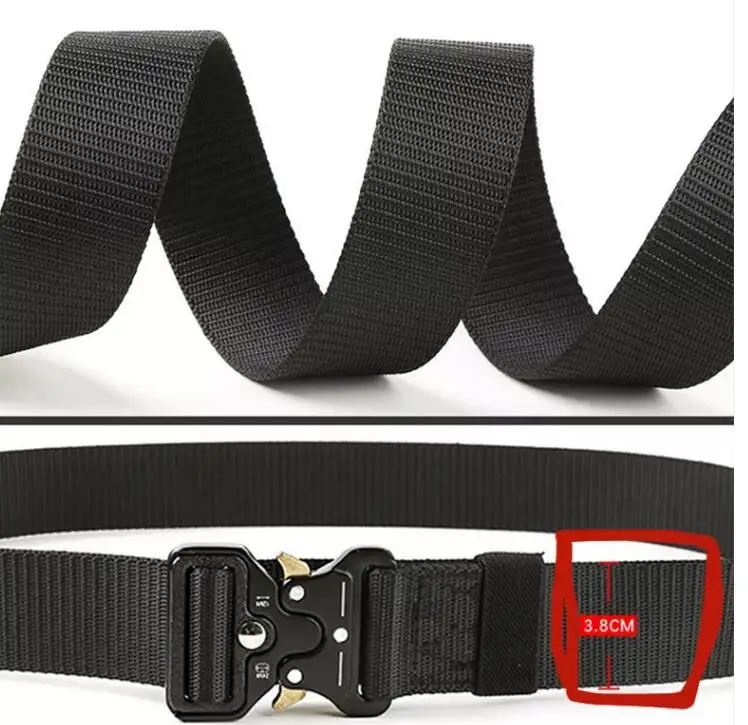 Custom Made Private Label Nylon Outdoor Sport Tactical Belt Quickly Release Alloy Buckle Tactical Duty Belt