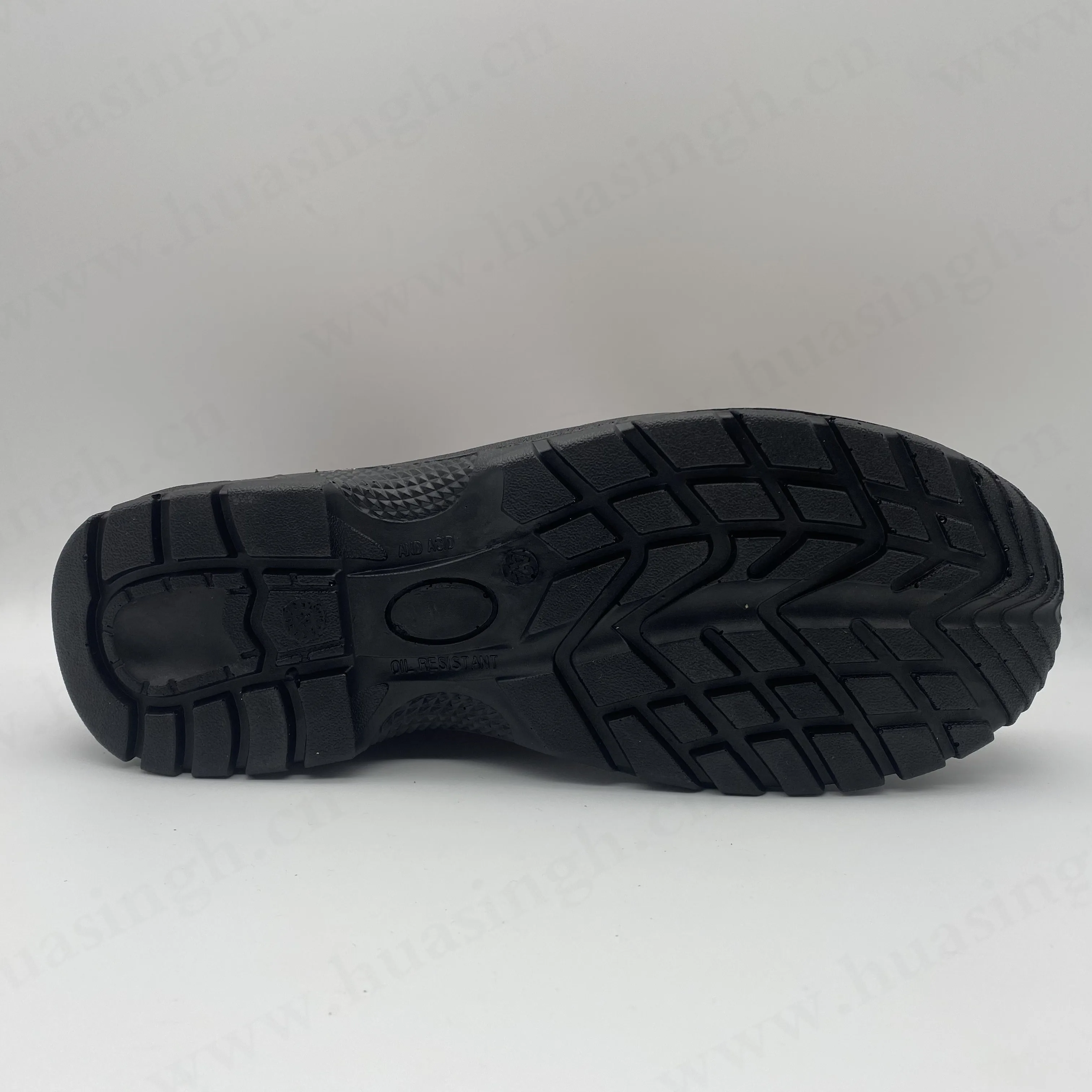 CMH,suede leather pink handle security shoes with metal clasp mid-cut PU/PU injection sole work safety boots HSB090