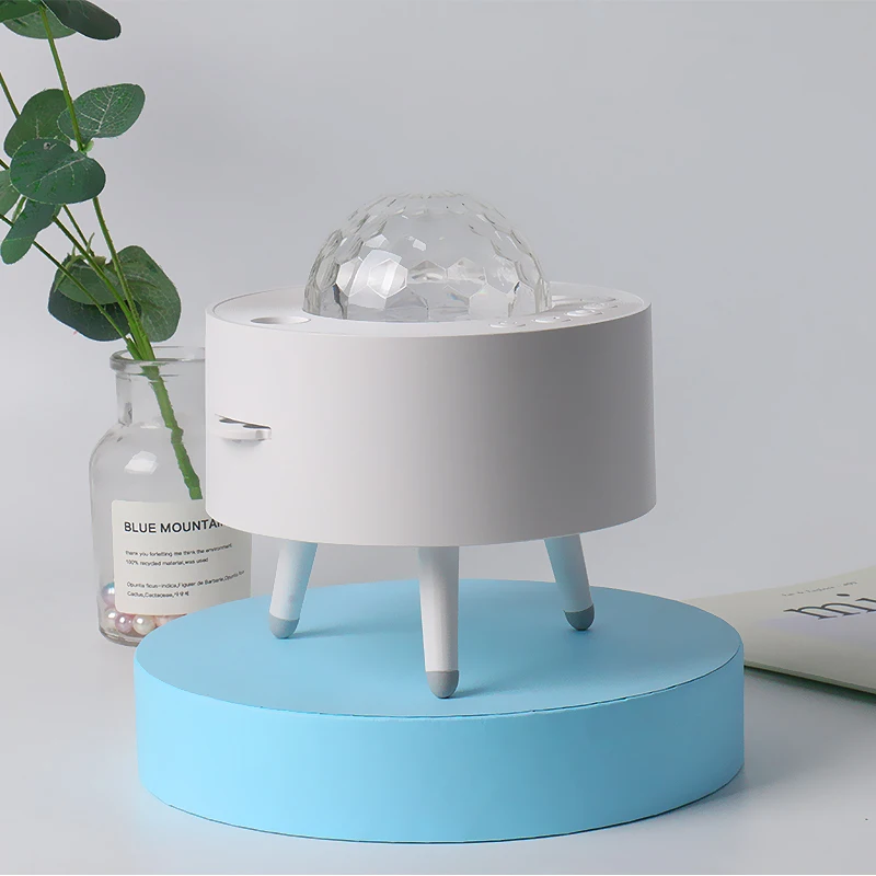 Dreamy Romantic 3D Water Ripple Night Light New USB Star Lamp with Eight Planetary Projection Creative Music Lights for Bedroom