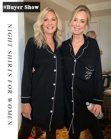 High Quality Long-Sleeve Button Down Soft Comfy Bamboo Cotton Modal Pajamas for Women Sleepwear Sleep shirt Sleep Dress