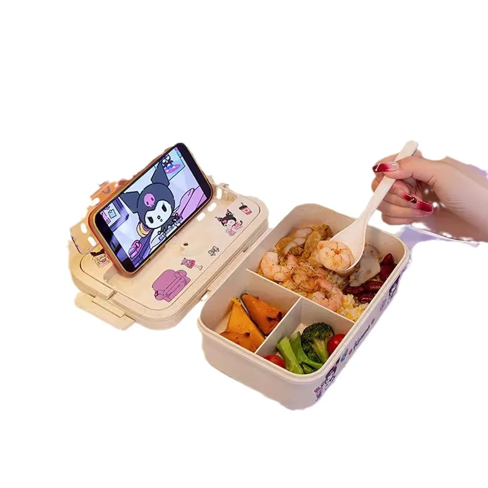 RuunJ kulomi Lunch Box Kawaii Anime yuguidog Sealed Leak-Proof Food Container Cutlery Cartoon Outdoor Picnic Bento Box Wholesale