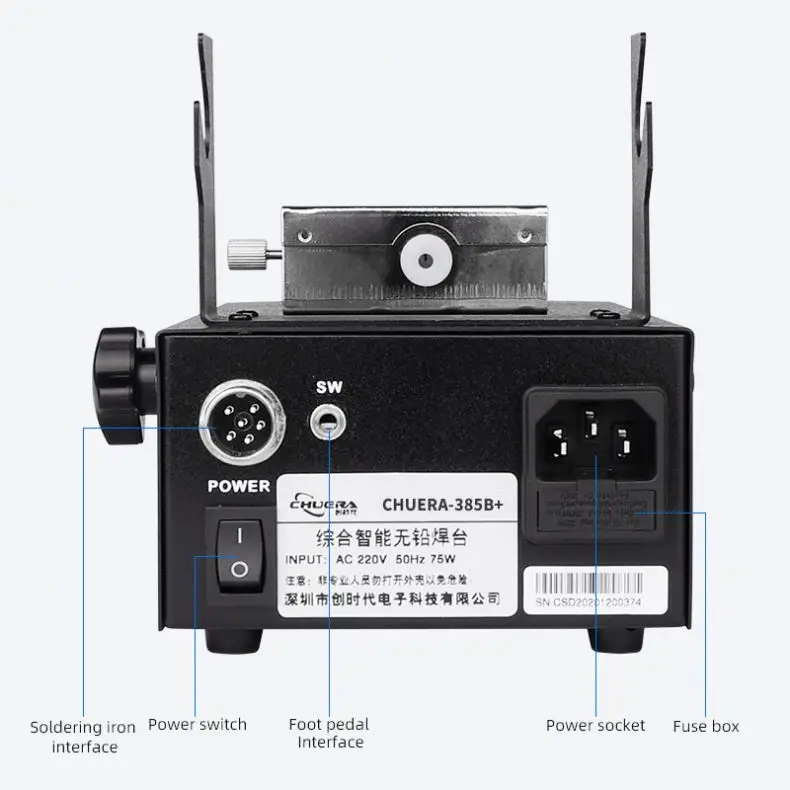 CSD 385B+ Foot pedal Digital Display Automatic Feeding Tin Lead-Free Soldering Station