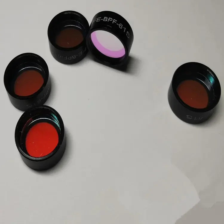 Custom Size Round  Fluorescence gradient round camera filter color glass bandpass filter