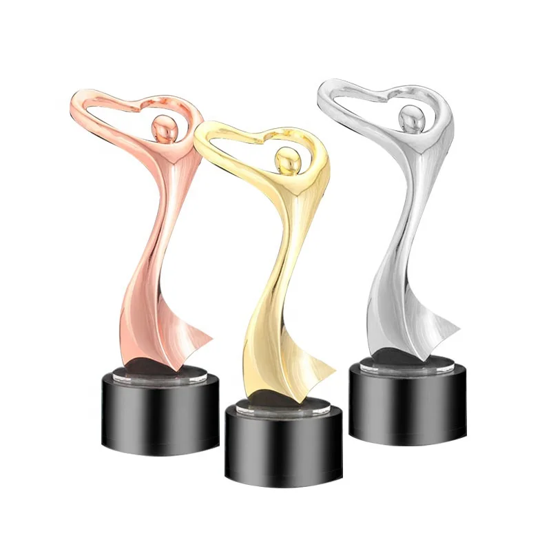 new design metal gold/silver/bronze statue sport event company annual ceremony team Award Trophy