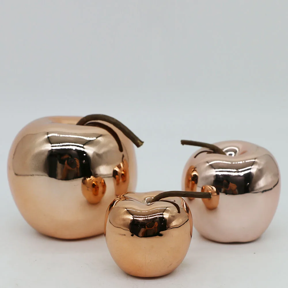 Modern design home decoration ceramic fruit decor for Christmas decoration