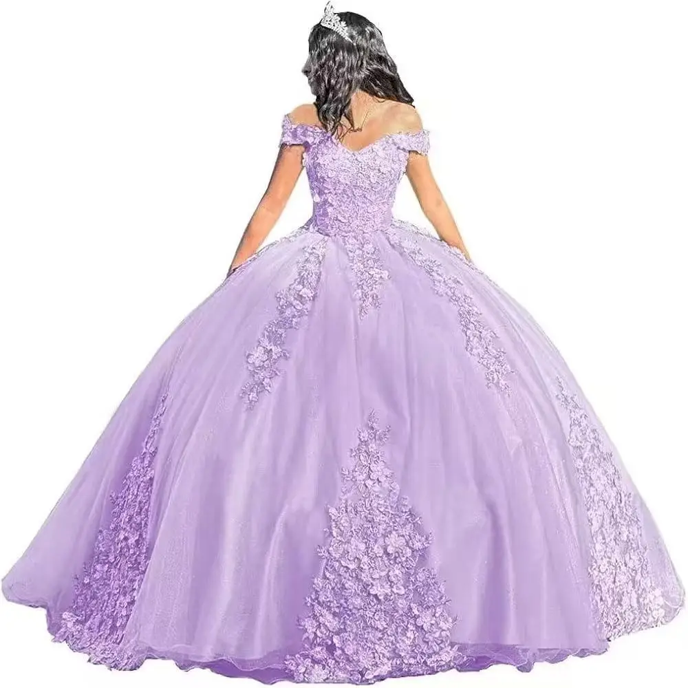 Mumuleo Роскошные платья с открытыми плечами Quinceanera пышные кружевные милые бальные 15 16 бисером жемчужные Выпускные со шлейфом