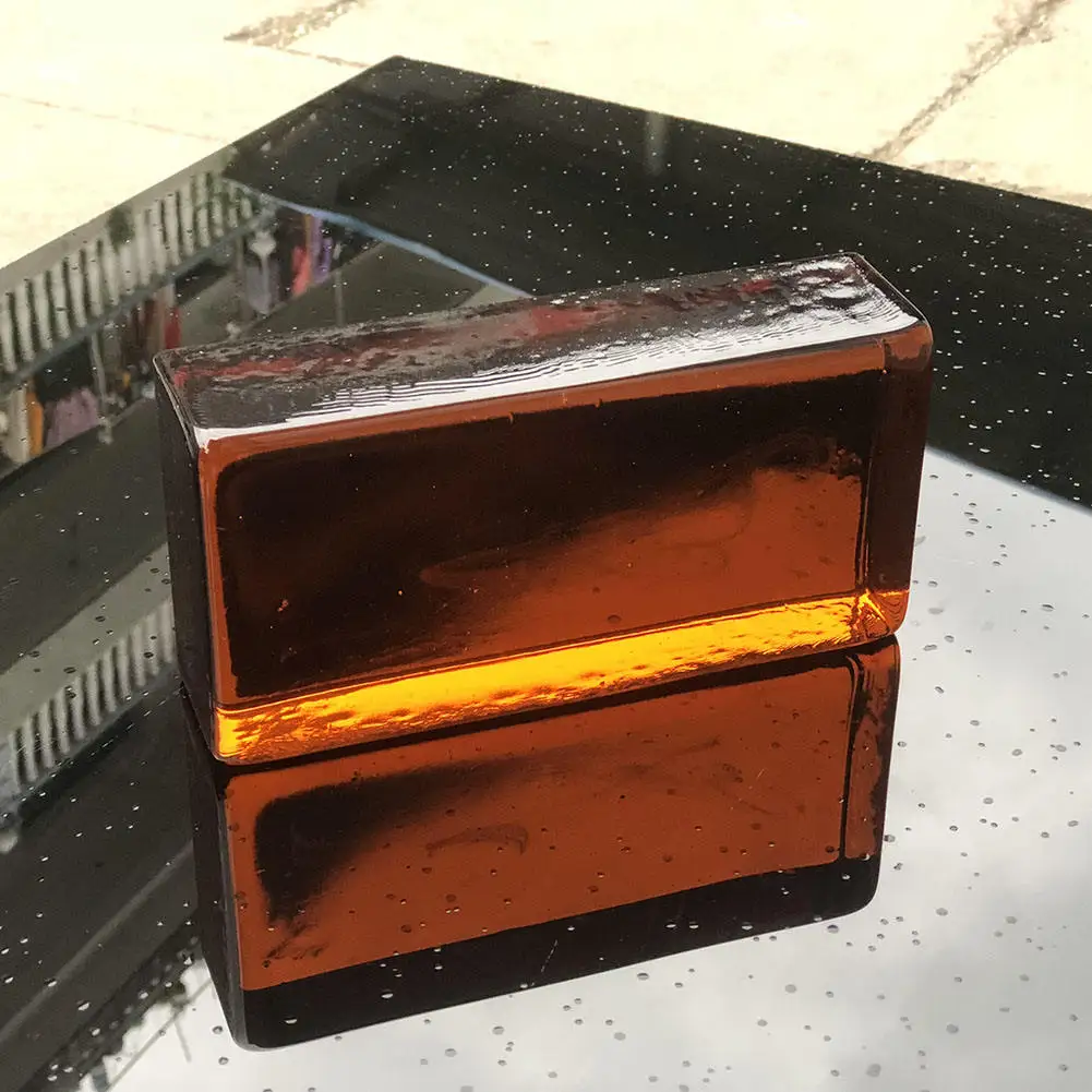 JYG 50*100*200mm Natural Color Solid Glass Brick Original Color Decorative Crystal Glass Block For Building Glass Bricks Wall