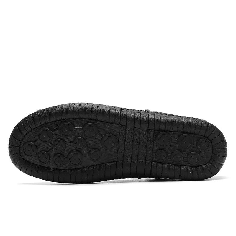
100% Genuine Leather Sandals Men Breathable Outdoor Sandals Plus Size 48 Dual Men Slippers 