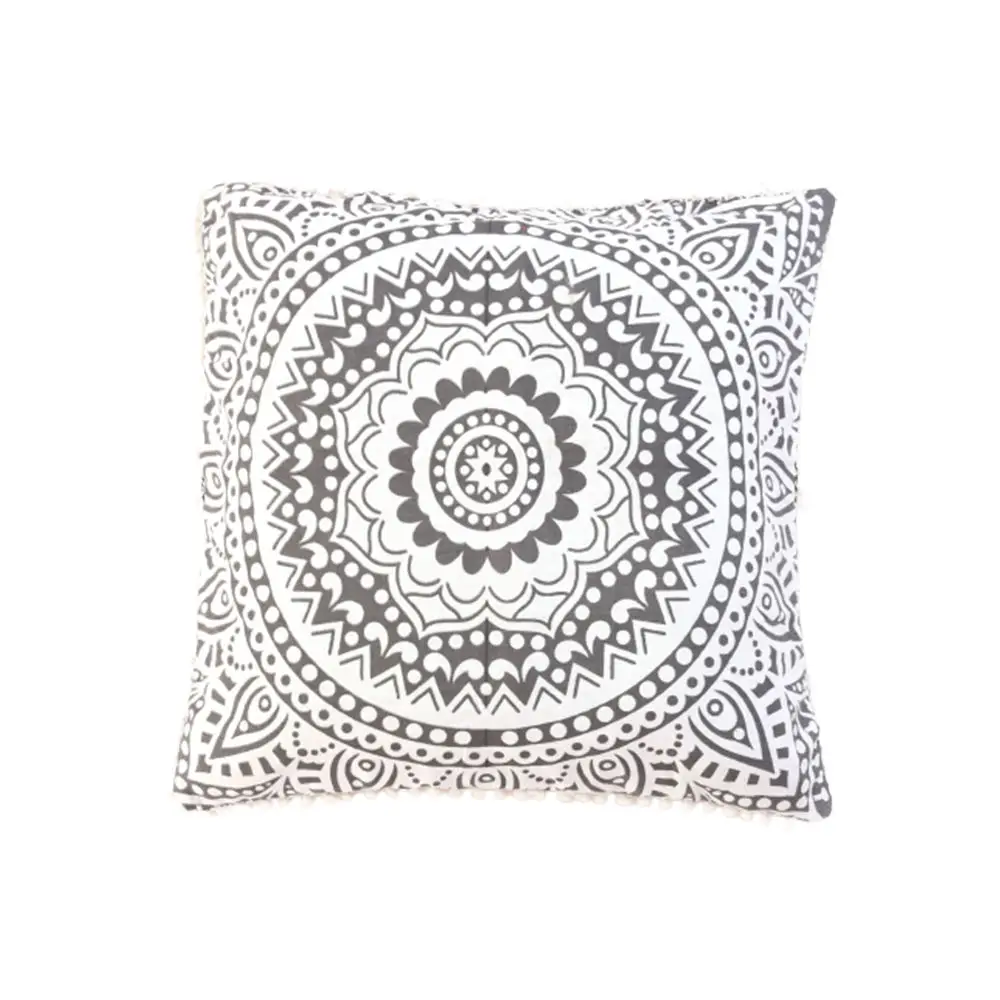 Чехол для подушки Mandala Ombre Meditation Pouf роскошный квадратный чехол Hippie Kantha вышитый декоративный детских подушек