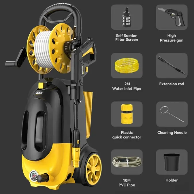 2024 New High Pressure Cleaners Washer Electric Easy Carry Pressure Car Wash Cleaners Machine