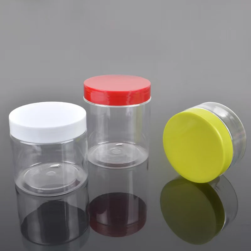 50ml- 250ml Empty Leakproof Cosmetic Pot Jars Wide-mouth Plastic Mask Container With Colorful Lids For Cosmetics Diy Storage