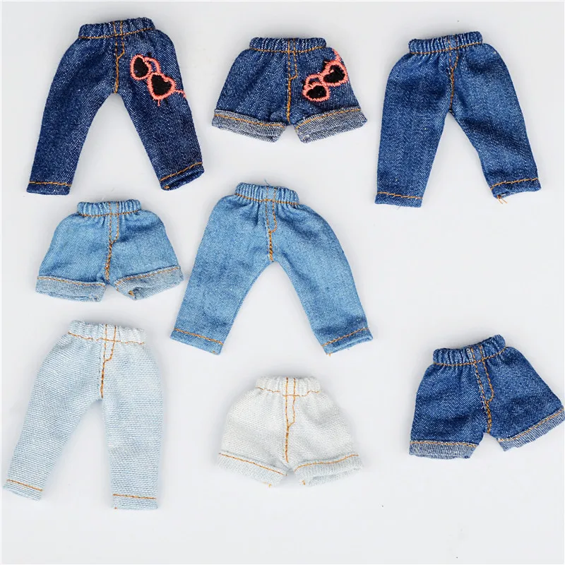 Ob11 Baby Clothes 12 Points Doll Clothes Jeans Trousers Shorts Pants Clay Head