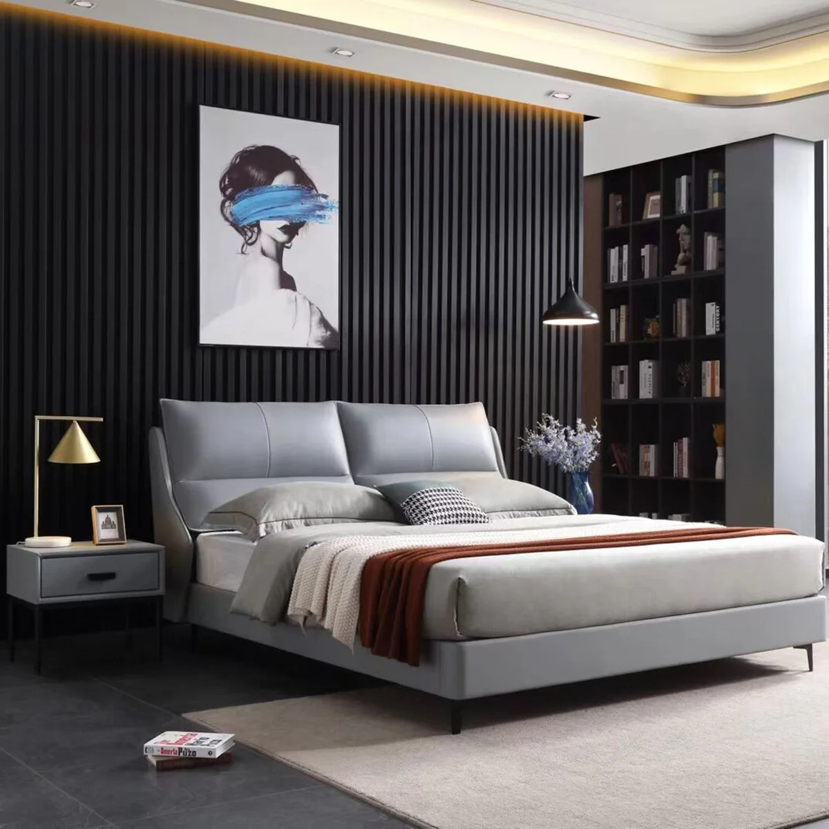 Factory Direct Price Wooden Furniture Beds Modern Bed Designs Bedroom High-end Soft Bed