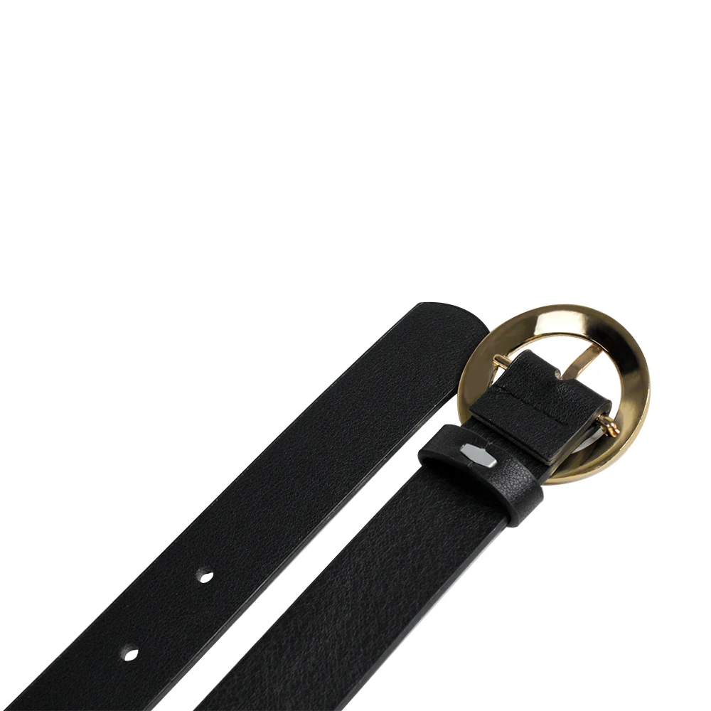 Luxury dual buckle belts for women custom lady leather belt manufacturer