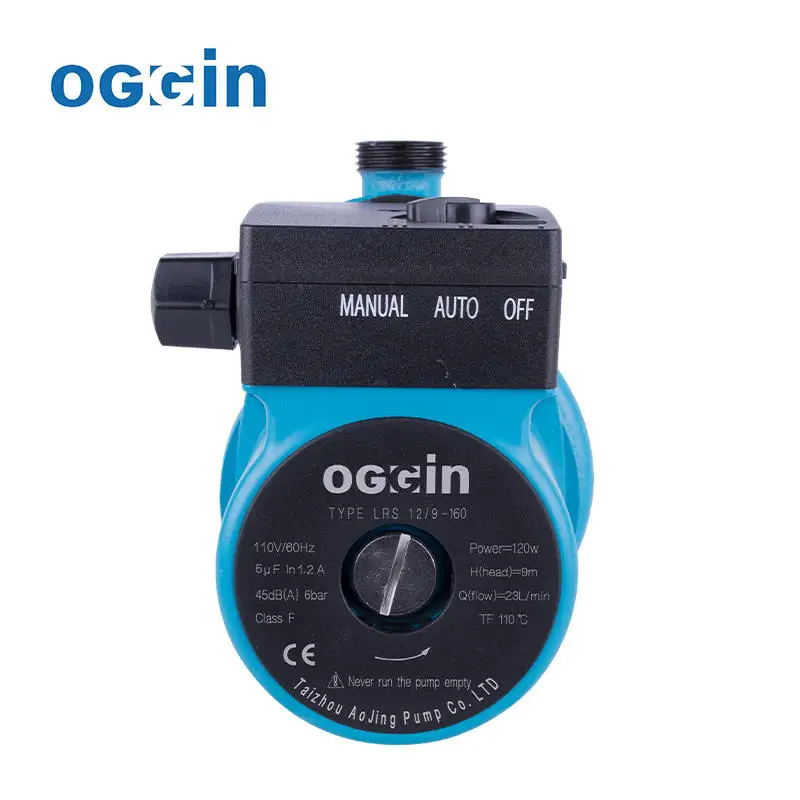 OGGIN LRS15-9-160 Bathroom Electric Centrifugal Shower Pressure Booster Heater Hot Circulation Water Pump