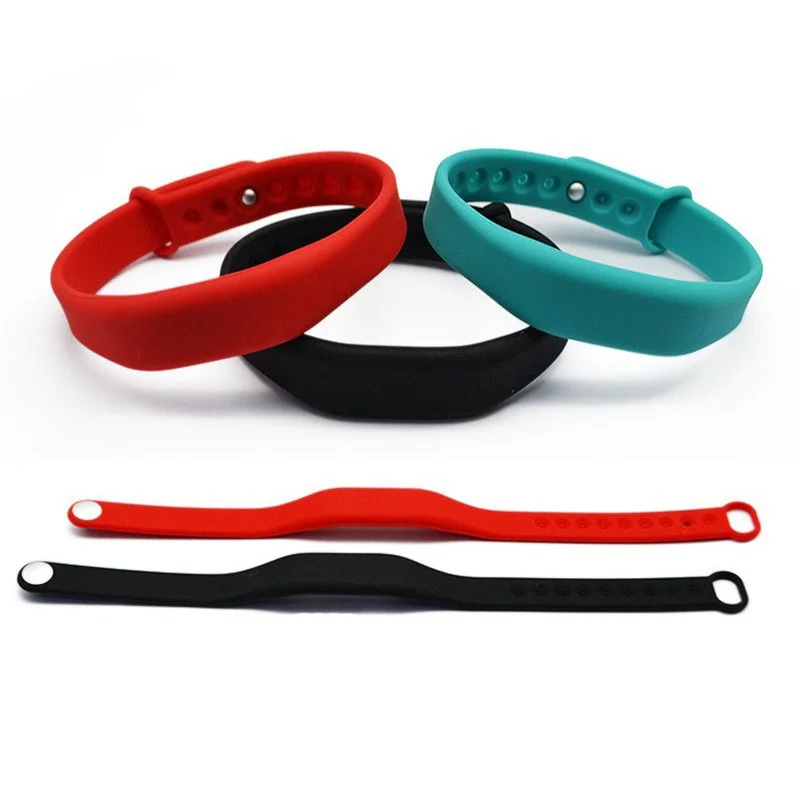 MWGD03 Premium adjustable Silicone RFID /NFC Bracelet , customized button type rfid silicone wristband