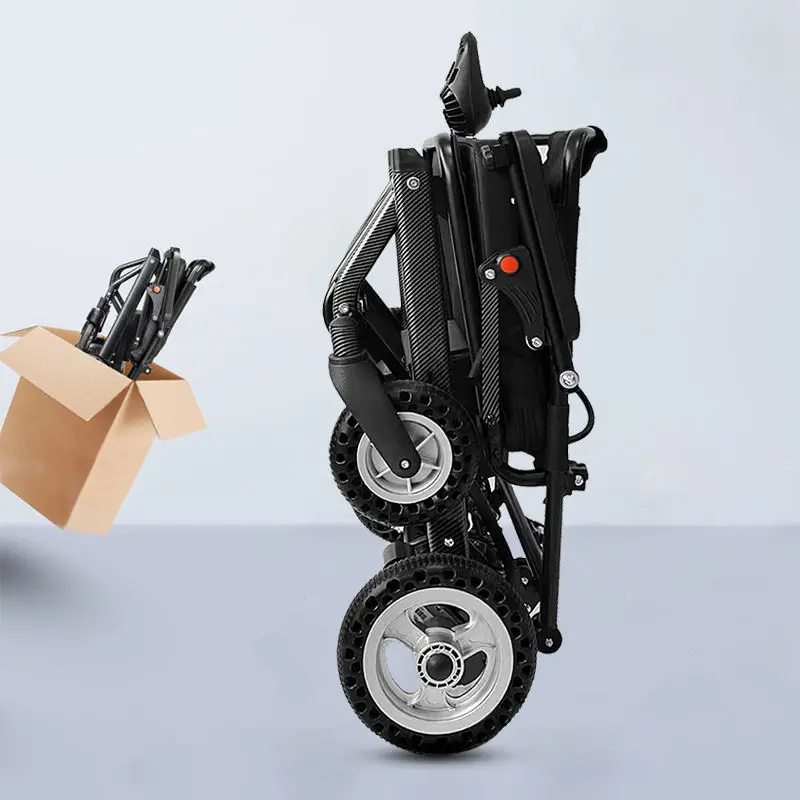 360 Rotating Lifting Adjustable Design Smart Electric Wheelchair Lightweight Portable Power Chair Easy Storage for Car Trunk