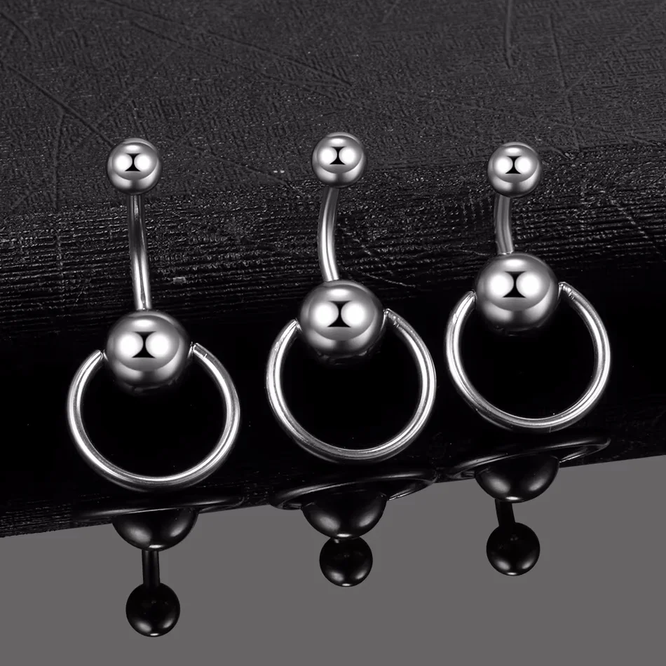 titanium 14G Crystal Gem Navel Piercing Belly Button Rings Navel Piercing Goth Ombligo Ball Nombril Sexy Women Jewelry