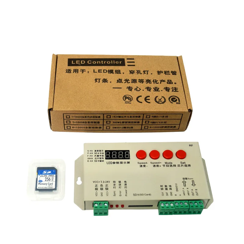 K-1000S Pixel LED Controller RF Wireless Remote Control 29 KEYS K1000S ws2811 Strip Programmable SD Card Pixel Controller