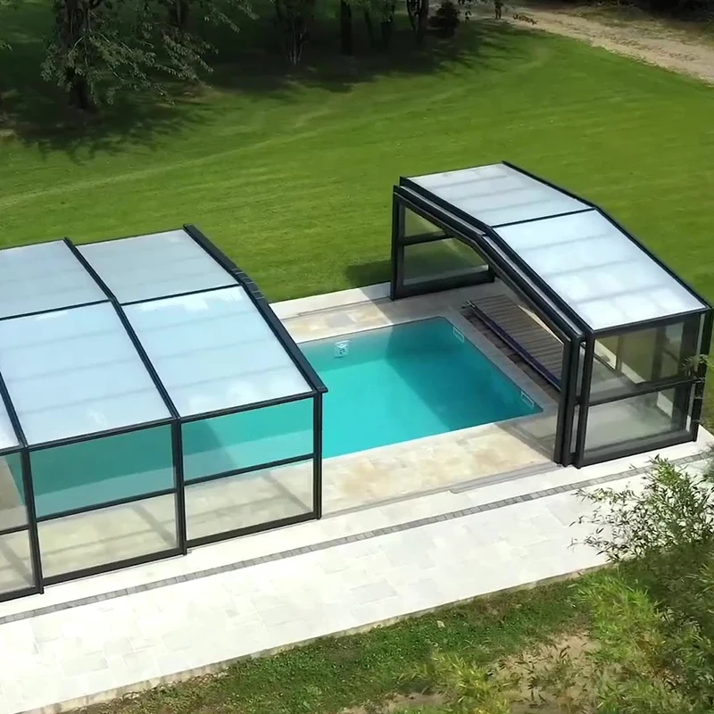 Patio Enclosures Cover For Glass Retractable Roof Polycarbonate Swimming Pool Cover Retractable  Roof