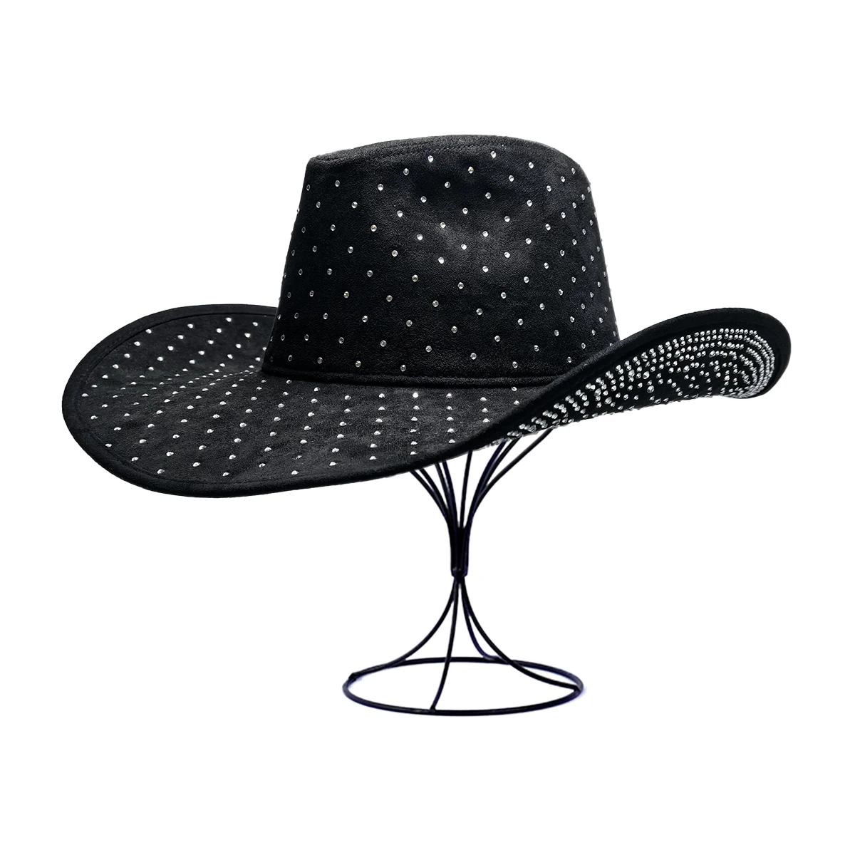 Raw Brim Pink Cowboy Hat Western Cowboy Felt Shaped Hat Cowgirl Hat for Halloween Christmas Party Cosplay Costume