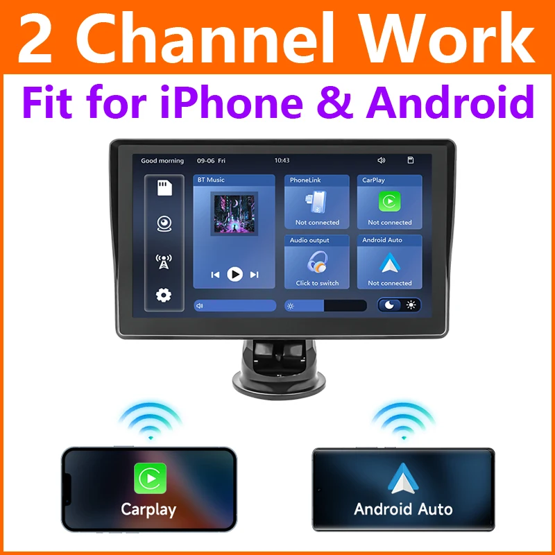 2024 тренд Exontek беспроводной Carplay Pantalla Универсальный 7-дюймовый портативный Экран carplay 7