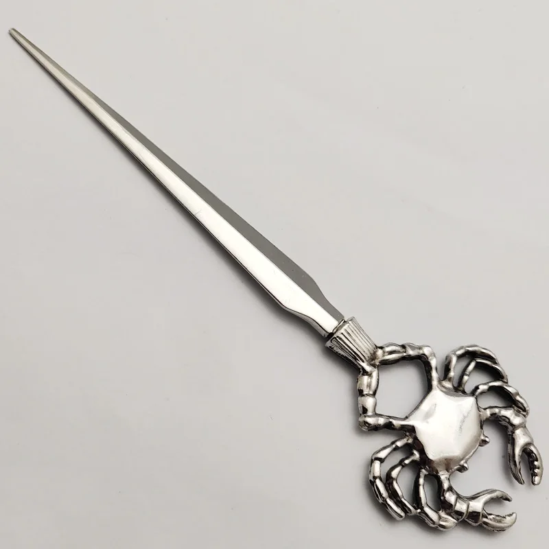 
Novelty silver metal coastal decorative crab letter opener 