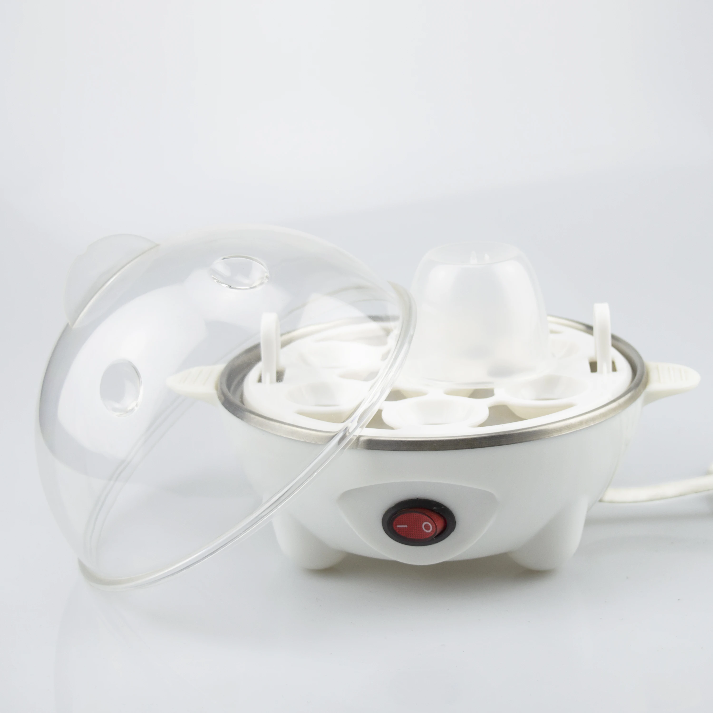 2022 High Quality 7 Eggs Cooker Capacity Divisible Layers Silicone Egg Boiler Electric Automatic Egg Steamer