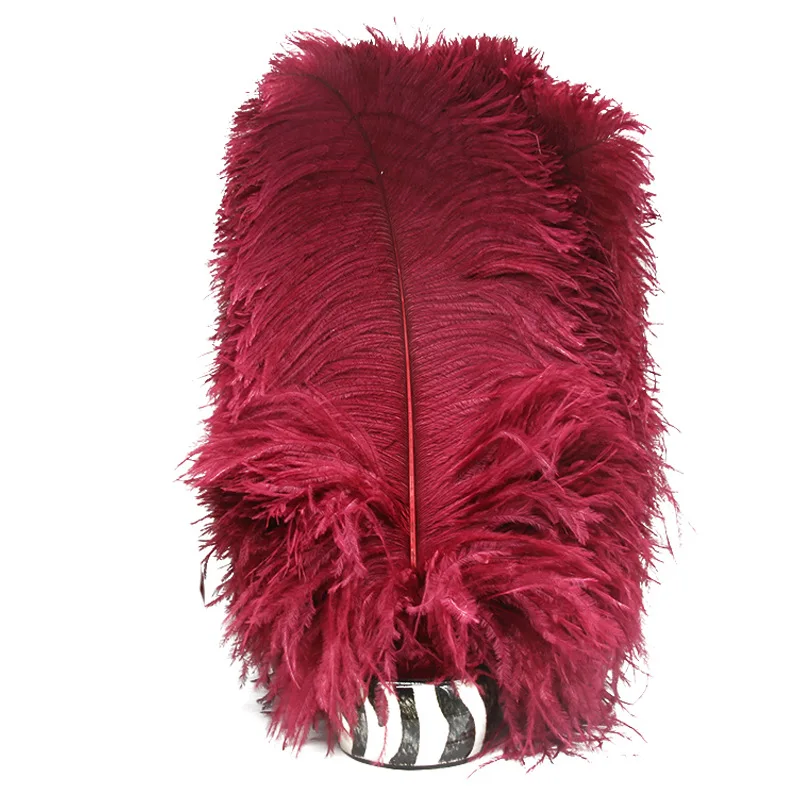 White ostrich hair 65-70 cm stage large feather decoration wedding pink feather wall manufacturers