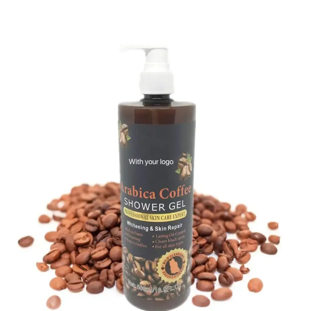 Best Luxury Organic Arabia Coffee Whitening Deep Cleansing Anti Aging Shower Gel With Your Own Logo