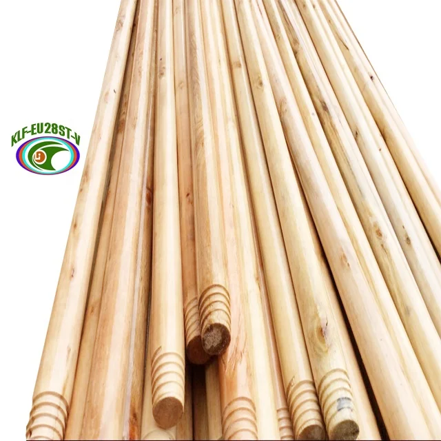 Varnish coated wooden broom mop brush dustpan stick handle 120cm by 2.2cm customized 60cm to 150cm diameter 2.2cm to 2.5cm