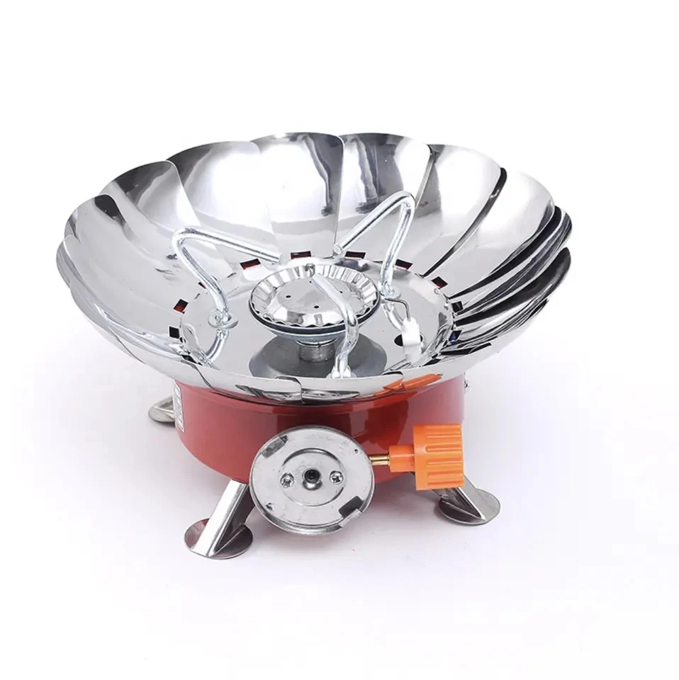Outdoor Camping Stove Portable Snap-Type butane propane Lotus Burner Gas Cooking Stoves For Travelling Hiking Picnics