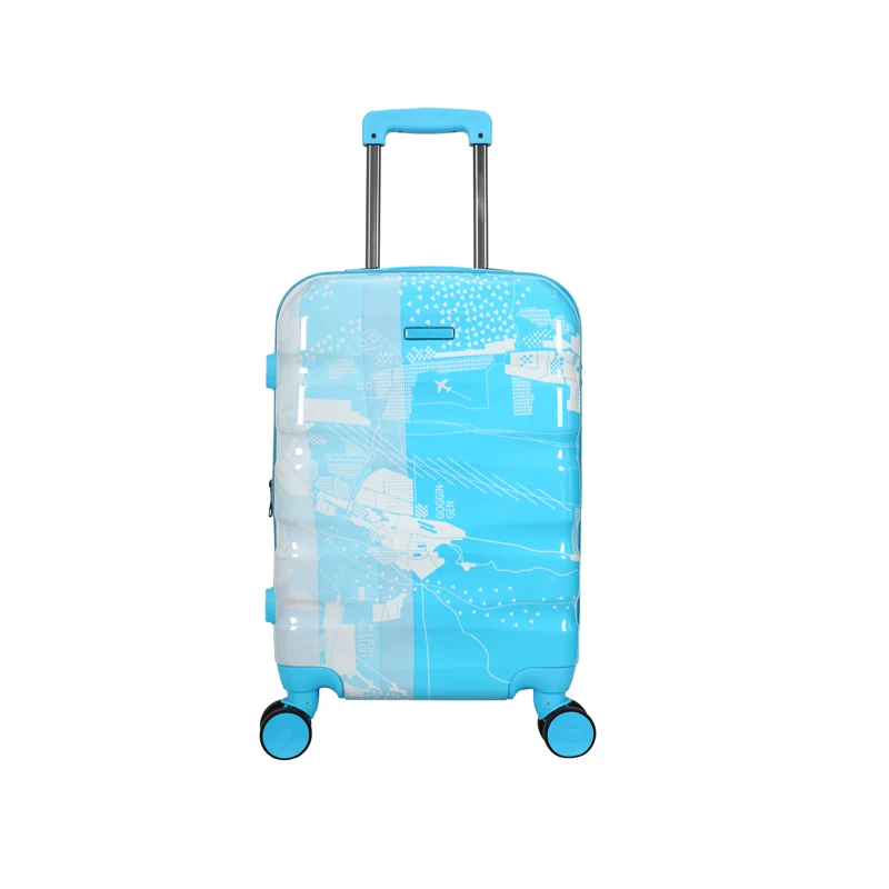 Factory Sale Cartoon PC Outdoor Travel Trolley Bags Luggage Bags Case Printed Attractive Travel Trolley Suitcase For Woman Men