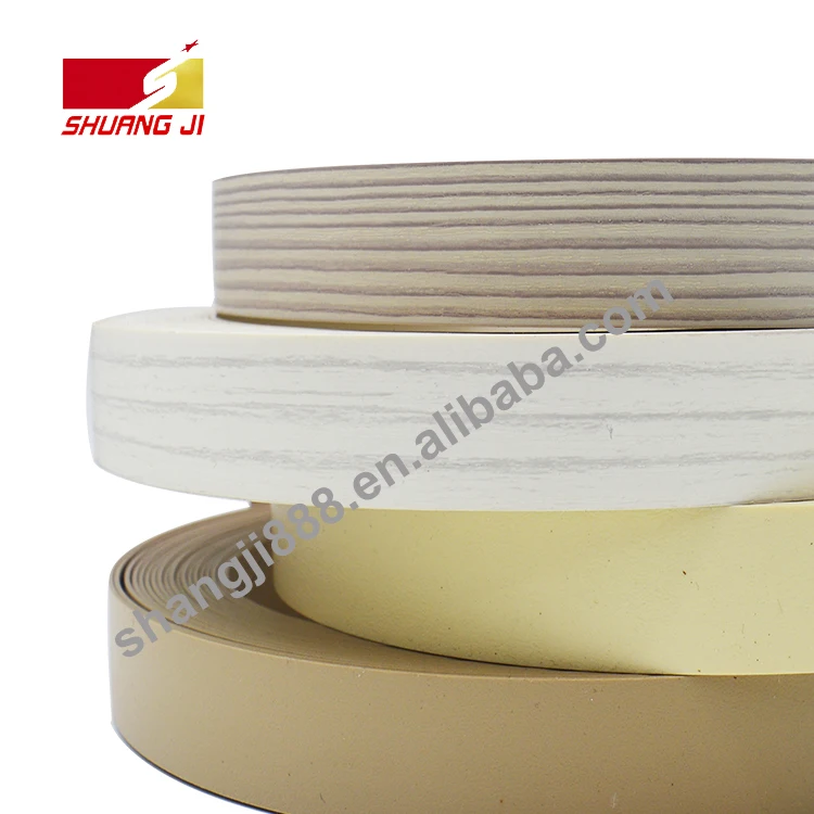 custom embossed surface white color 2mm 3mm pvc edge banding tape use for funiture