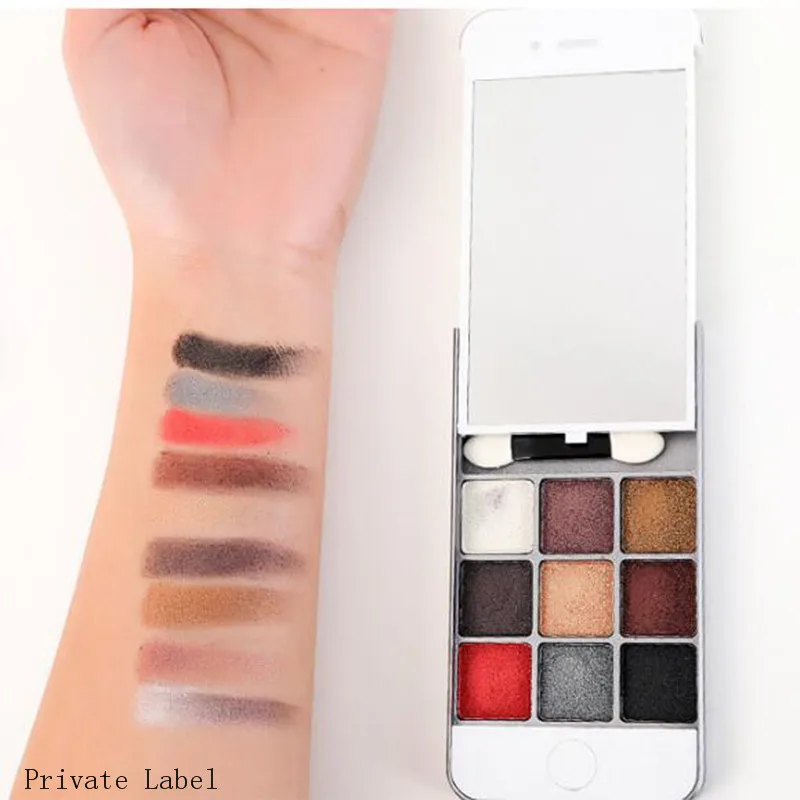 Unique Mobile Phone Shape Cheap High Pigment Glitter Eyeshadow Palette Matte Eye Shadow Palette Cosmetic Eye Paleta Makeup