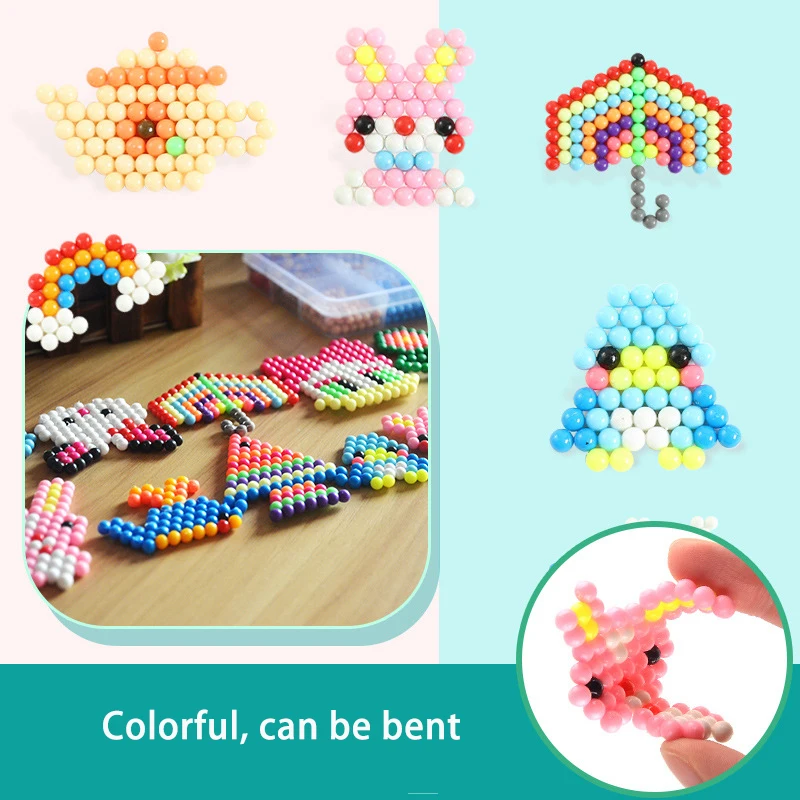 Beads Kit DIY Toys Magic Water Sticky Beads Set with All Craft Tool Accessories For Kids